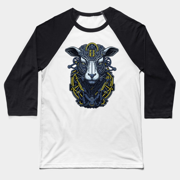 Electric Sheep Baseball T-Shirt by Houerd
